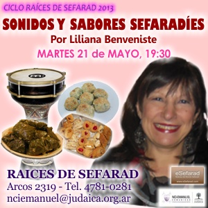 SABORES Y SONIDOS SEFARADIES por Liliana Benveniste