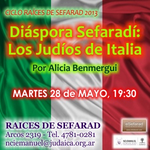 Diaspora Sefaradi: Los Judios de Italia por Alicia Benmergui