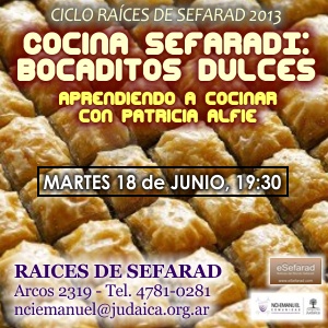 Aprendiendo a cocinar en Raices de Sefarad con Patricia Alfie
