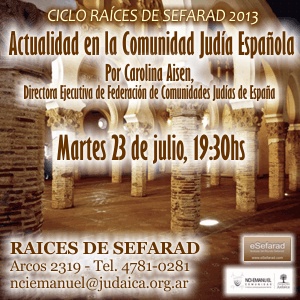 Llegada desde España, Carolina Aisen dará su única conferencia en el país  en Raices de Sefarad