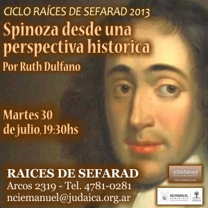 El misterioso filosofo Espinosa presentado por Silvia Ruth Dulfano