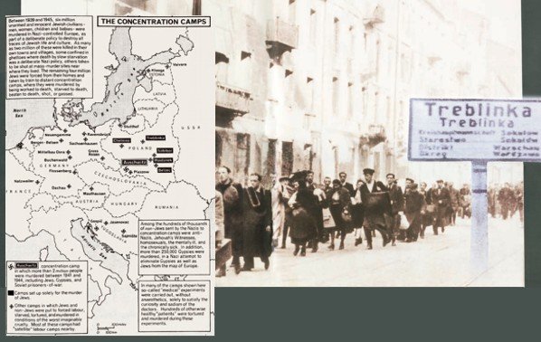 Column of Jews escorted to Treblinka - in 1943