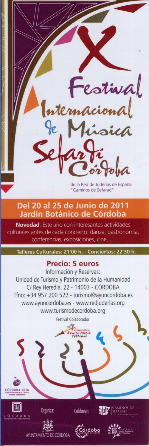 X FESTIVAL INTERNACIONAL DE MUSICA SEFARDI