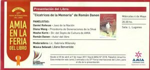 Presentaciçon del libro “Cicatrices de la Memoria” de Román Danon en la Feria del Libro de Buenos Aires
