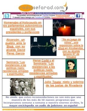Audio – Radio Sefarad: el deber de recordar y homenajear