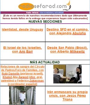 Audio – Radio Sefarad: más novedades y actualidad